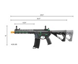 Lancer Tactical Gen 3 ZION ETU Archon 9" M-LOK M4 Airsoft Rifle w/ Delta Stock (Black & Green)