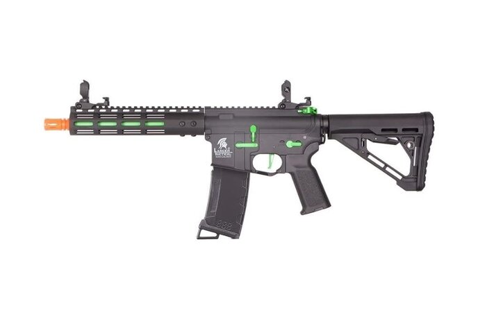Lancer Tactical Gen 3 ZION ETU Archon 9" M-LOK M4 Airsoft Rifle w/ Delta Stock (Black & Green)