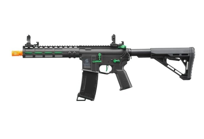 Lancer Tactical Gen 3 ZION ETU Archon 9" M-LOK M4 Airsoft Rifle w/ Delta Stock (Black & Green)