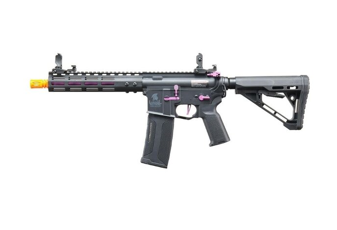Lancer Tactical Gen 3 ZION ETU Archon 9" M-LOK M4 Airsoft Rifle w/ Delta Stock (Black & Purple)