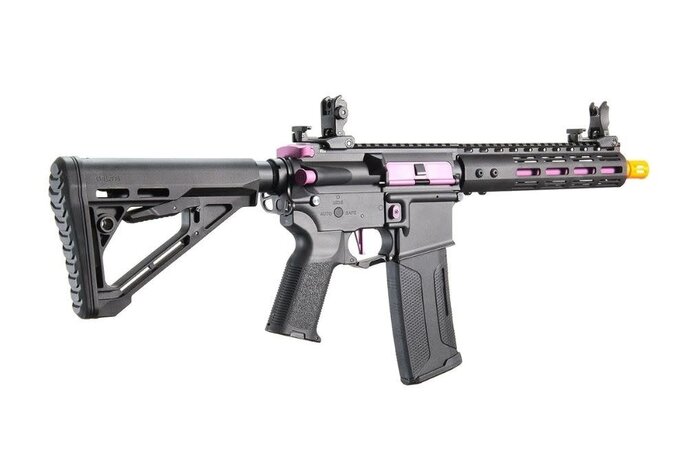 Lancer Tactical Gen 3 ZION ETU Archon 9" M-LOK M4 Airsoft Rifle w/ Delta Stock (Black & Purple)