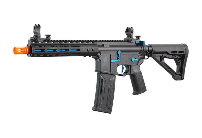 Lancer Tactical Gen 3 ZION ETU Archon 9" M-LOK M4 Airsoft Rifle w/ Delta Stock (Black & Blue)
