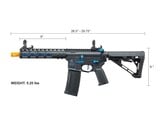 Lancer Tactical Gen 3 ZION ETU Archon 9" M-LOK M4 Airsoft Rifle w/ Delta Stock (Black & Blue)
