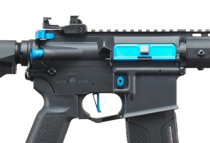Lancer Tactical Gen 3 ZION ETU Archon 9" M-LOK M4 Airsoft Rifle w/ Delta Stock (Black & Blue)