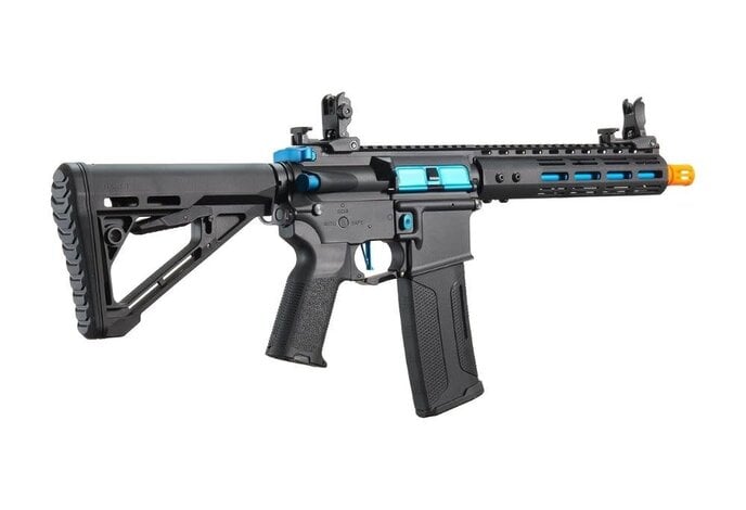 Lancer Tactical Gen 3 ZION ETU Archon 9" M-LOK M4 Airsoft Rifle w/ Delta Stock (Black & Blue)