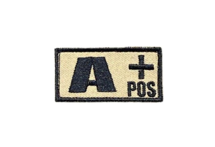 Tactical Outfitters blood type A+ patch