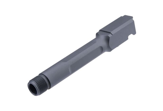 Pro-Arms CNC Aluminum Fluted 14mm CCW Threaded Barrel for Umarex Glock G19X and G45 Black