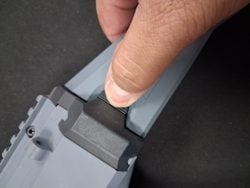 ASG CZ Scorpion EVO 3 A1 folding stock before accessing spring guide