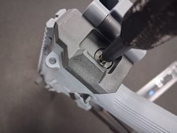 T40 Torx driver positioned on ASG CZ Scorpion EVO 3 A1 spring guide