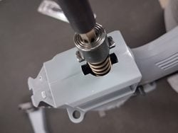 Releasing the ASG CZ Scorpion EVO 3 A1 quick-change spring guide under controlled pressure