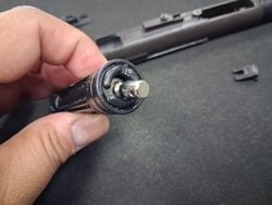 MWS nozzle piston head installed after power valve replacement