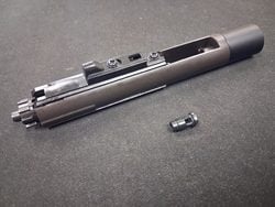 Completed MWS bolt carrier group after Unicorn nozzle power valve installation
