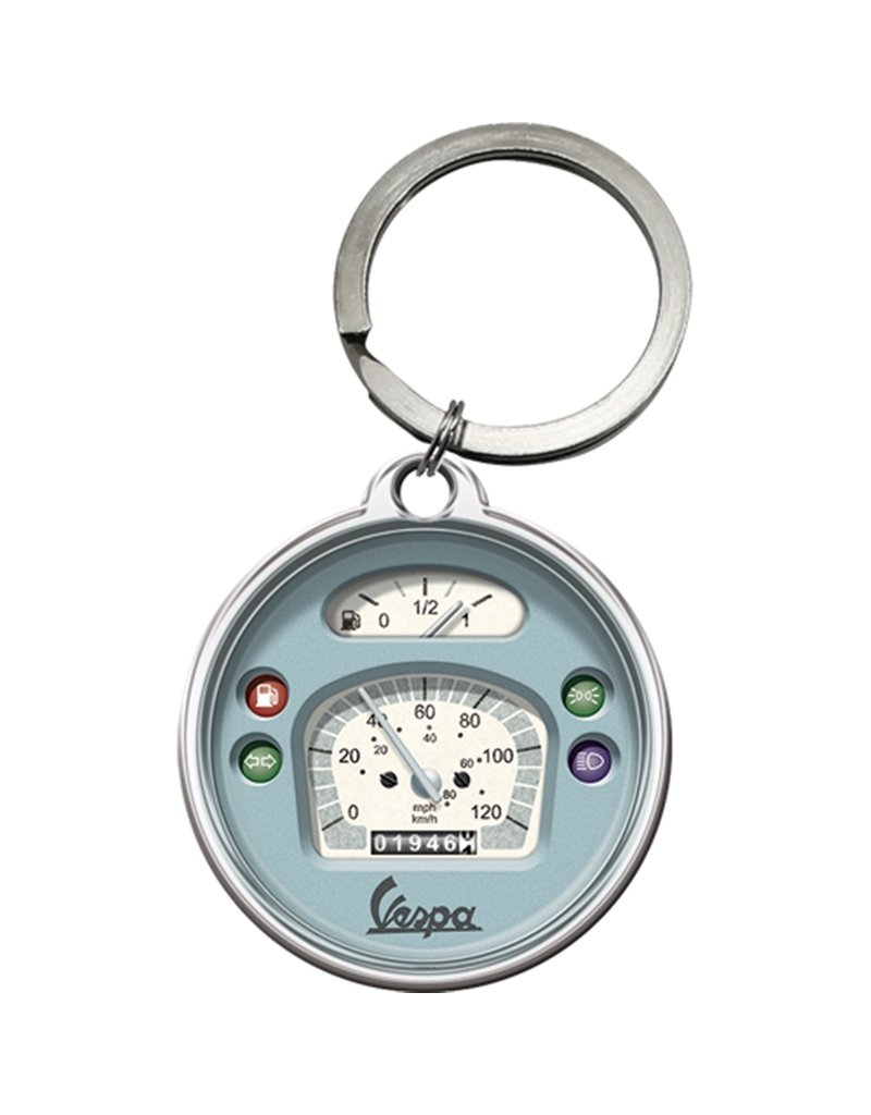 Vespa Keychain - Vespa Speedometer (Stainless)