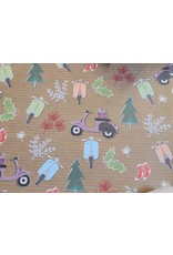 SIP Gift Wrap Paper Vespas - Christmas