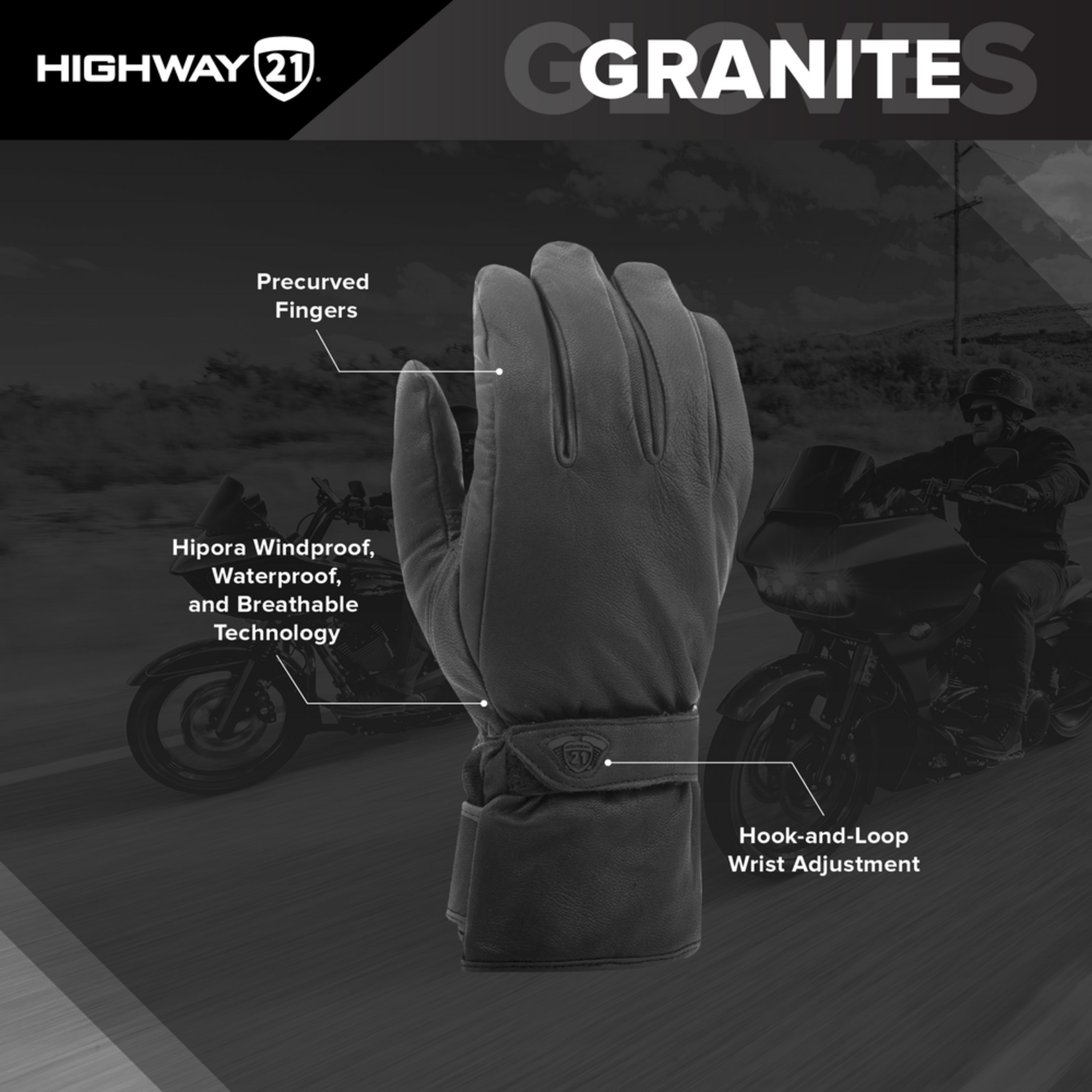 Highway 21 Granite Gloves 2XL
