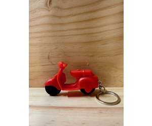 porte clé vespa orange scooter plastique souple keychain