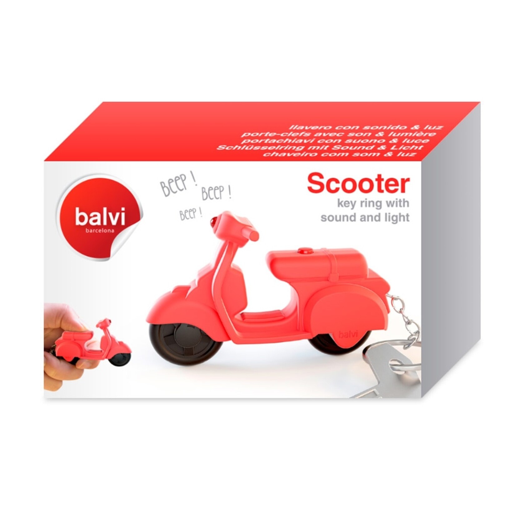 SIP Scooter Keychain with Light