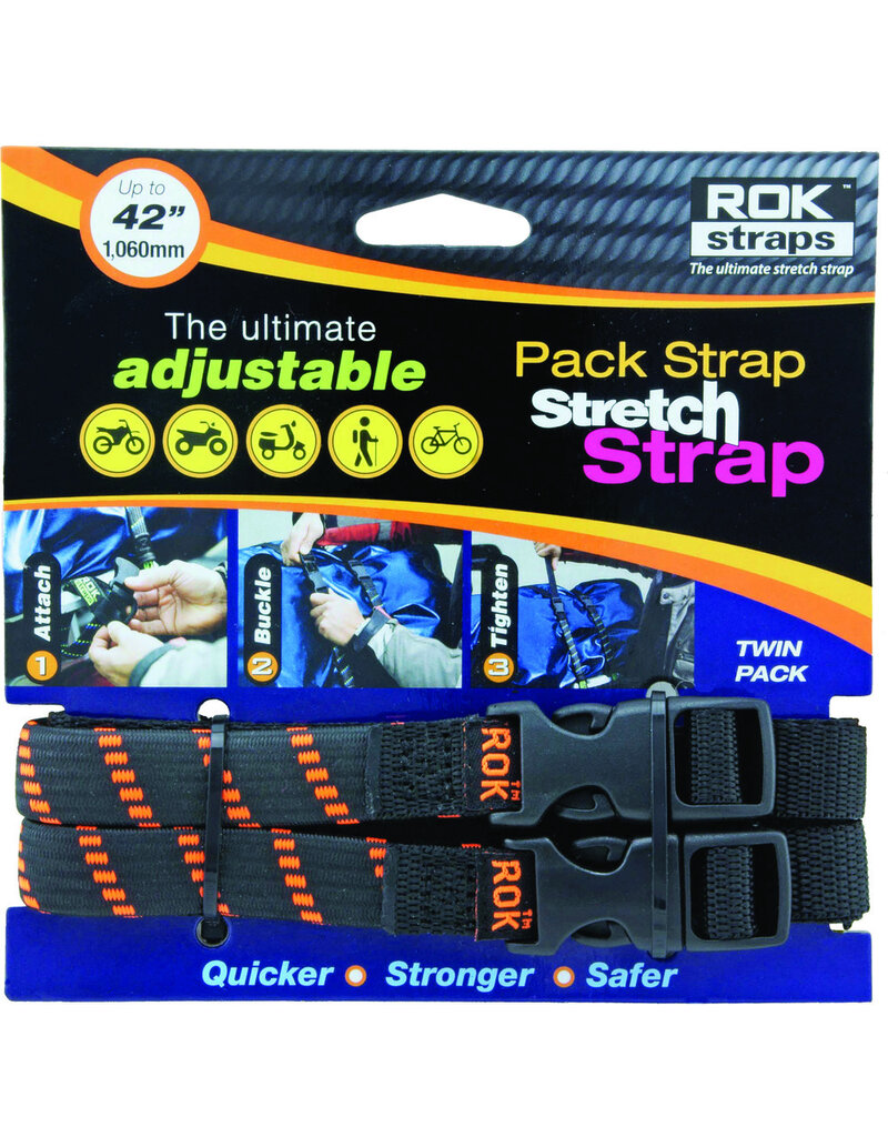 Rokstraps Rokstraps Pack Strap Black/Orange 42"