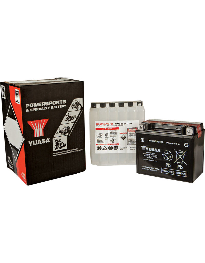 Battery - Yuasa YTX12-BS - Vespa LX/S/V 150, ET4, GT200, GTS 300, BV350 12b