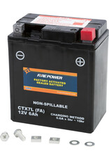 FIRE POWER Factory Activated Battery - Fire Power CTX7L-BS (Equivalent to YTX7L-BS)