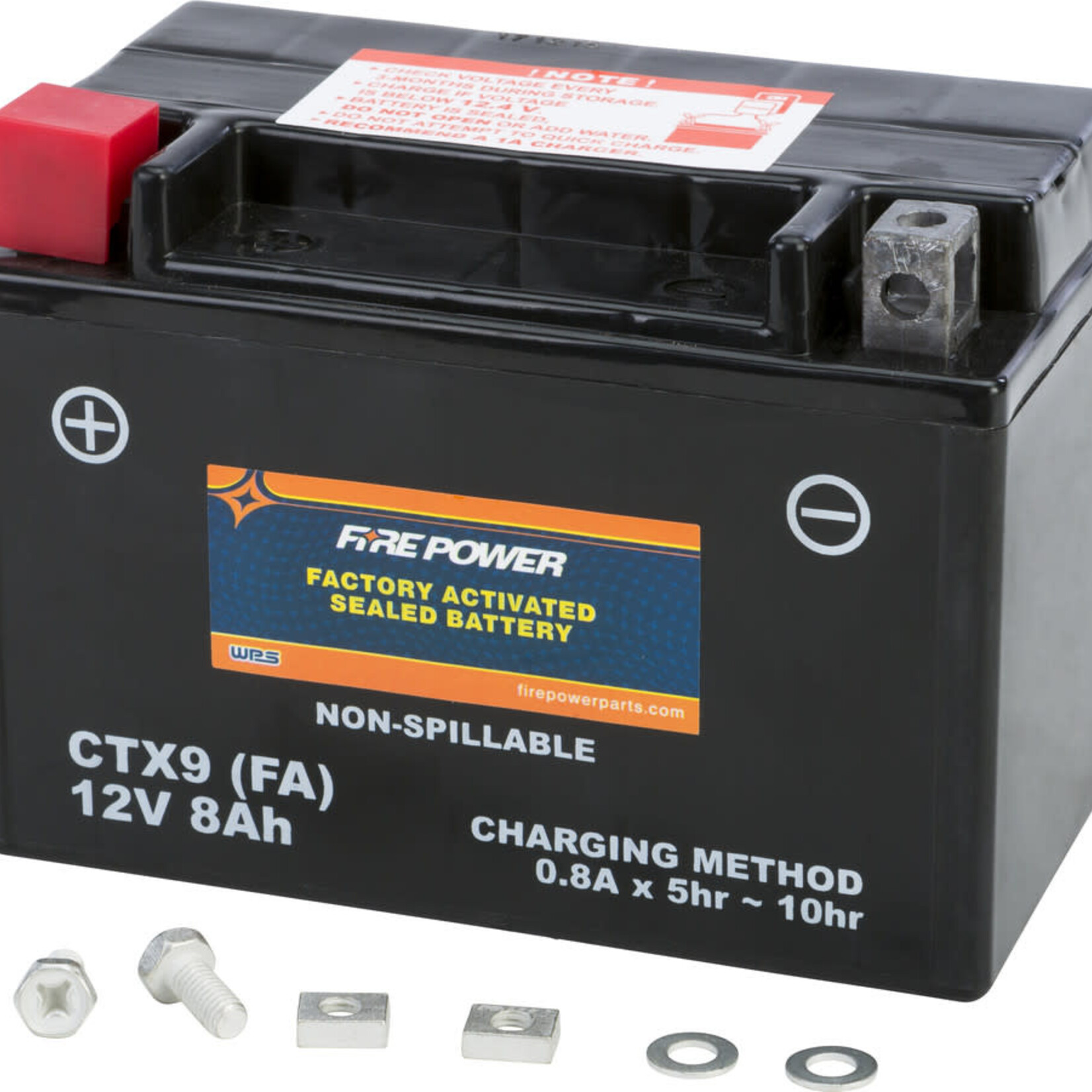 FIRE POWER Factory Activated Battery - Fire Power CTX9-BS (FA Equivalent to YTX9-BS)