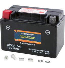 FIRE POWER Factory Activated Battery - Fire Power CTX9-BS (FA Equivalent to YTX9-BS)
