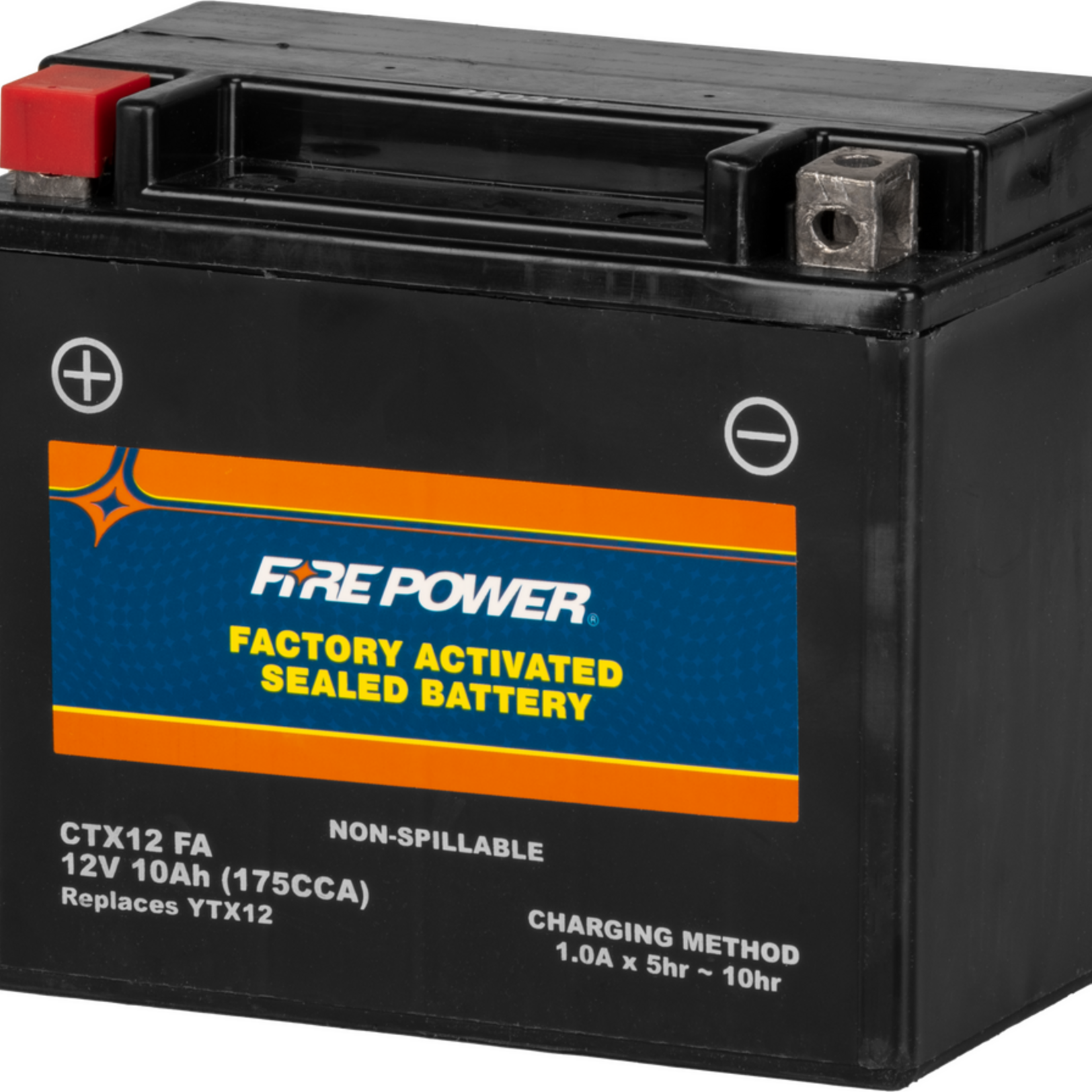 FIRE POWER Factory Activated Battery - Fire Power CTX12-BS (FA Equivalent to YTX12-BS)