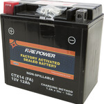 FIRE POWER Factory Activated Battery - Fire Power CTX14-BS (FA Equivalent to YTX14-BS)