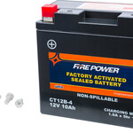 FIRE POWER Factory Activated Battery - Fire Power CT12B-4 (FA Equivalent to YT12B-BS)