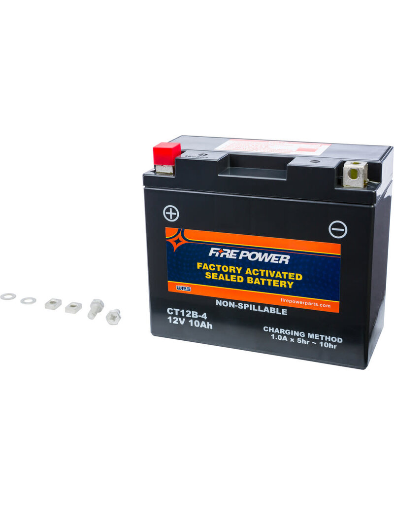 FIRE POWER Factory Activated Battery - Fire Power CT12B-4 (FA Equivalent to YT12B-BS)