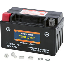 Factory Activated Battery - Fire Power CTX7A (FA Equivalent to YTX7A-BS)