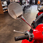 Piaggio Mirror Set - Round Primavera 10mm, Chrome, Pair Left and Right - Fits Primavera 50/150 2024-Current (Will also fit GTS HPE2 2023-2025)