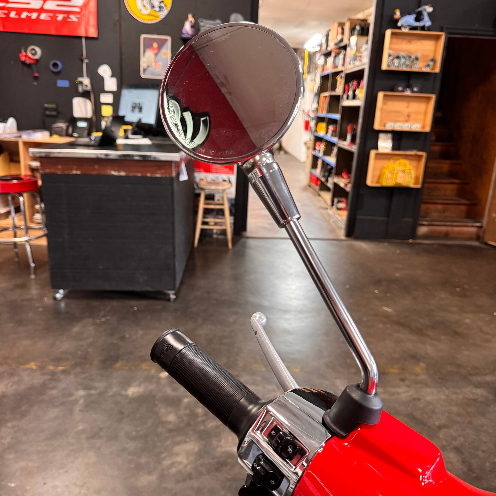 Piaggio Mirror Set - Round Primavera 10mm, Chrome, Pair Left and Right - Fits Primavera 50/150 2024-Current (Will also fit GTS HPE2 2023-2025)