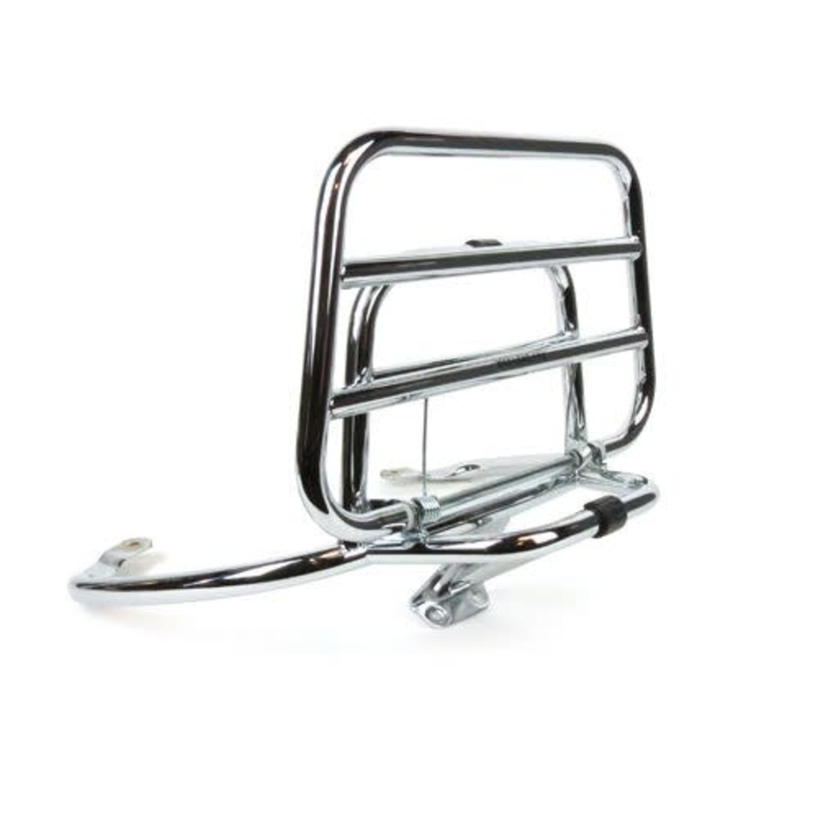 Piaggio OEM Piaggio Folding Chrome Rear Cargo Rack — Vespa Primavera & Sprint All Years (Part #1B000789)