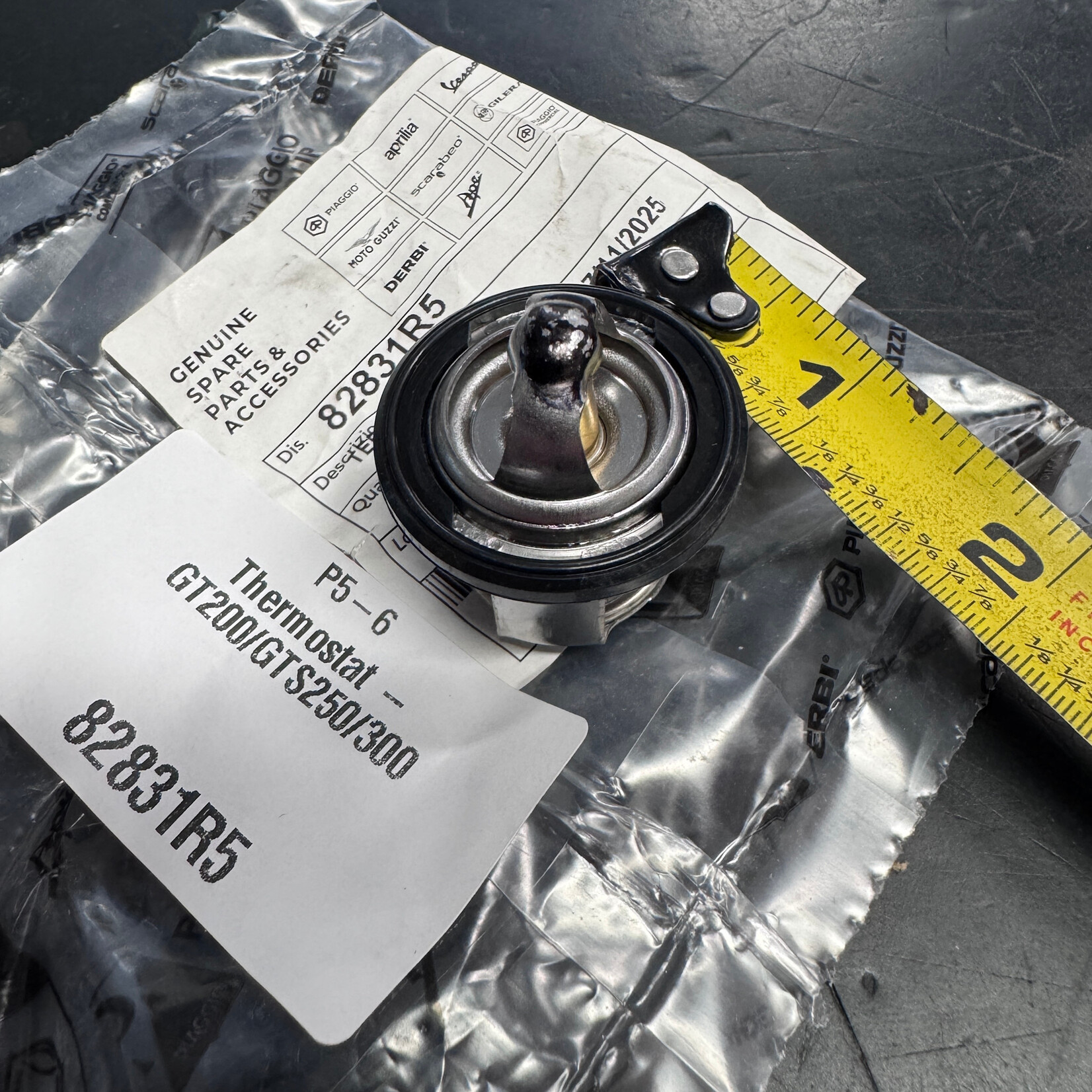 Piaggio OEM Piaggio Engine Thermostat for Vespa GT, GTS, GTV 250 and 300, Piaggio BV 200 through 350 and MP3 250 and 300, All Years — Part #82831R5