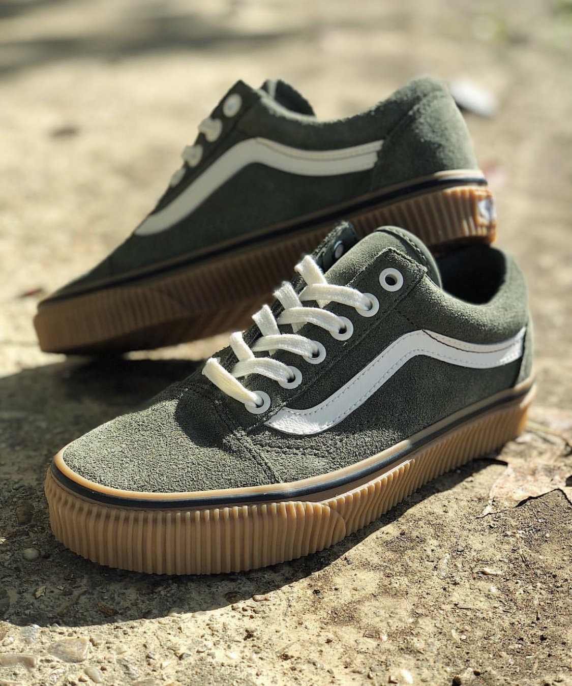 vans old skool olive