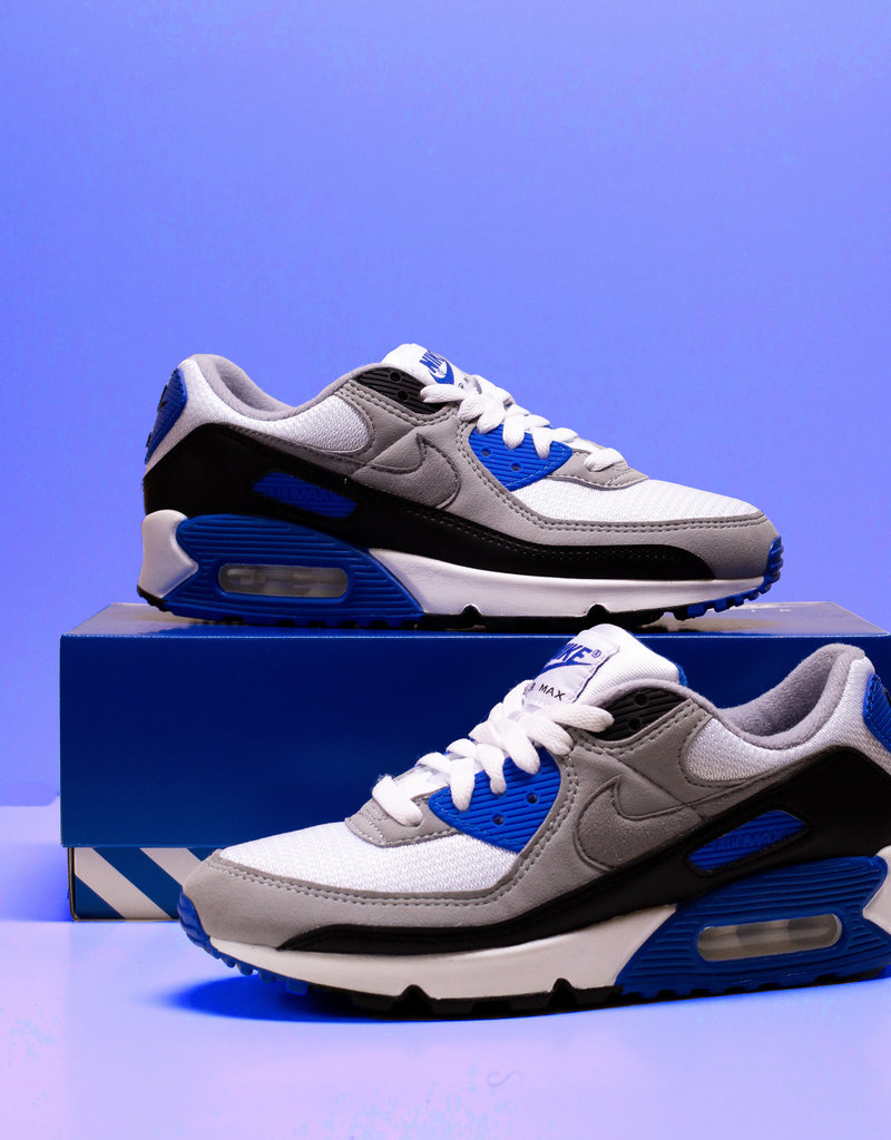 nike air max 90 blue and white