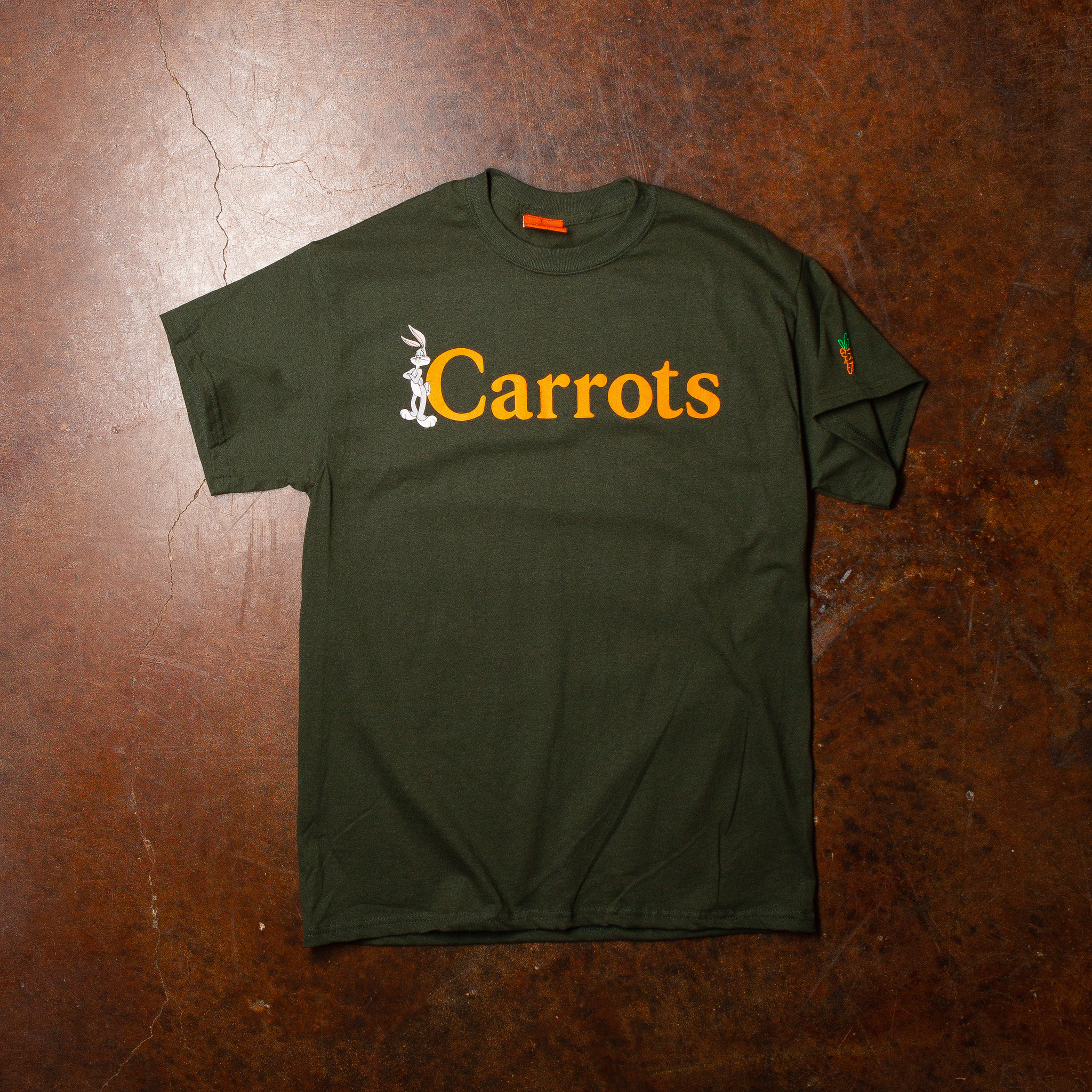 Carrots Bugs Wordmark Tee Forest Carrots Bugs Wordmark Tee Forest