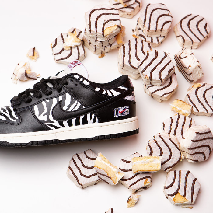 Nike SB x Quarter Snacks Dunk Low 'Zebra'