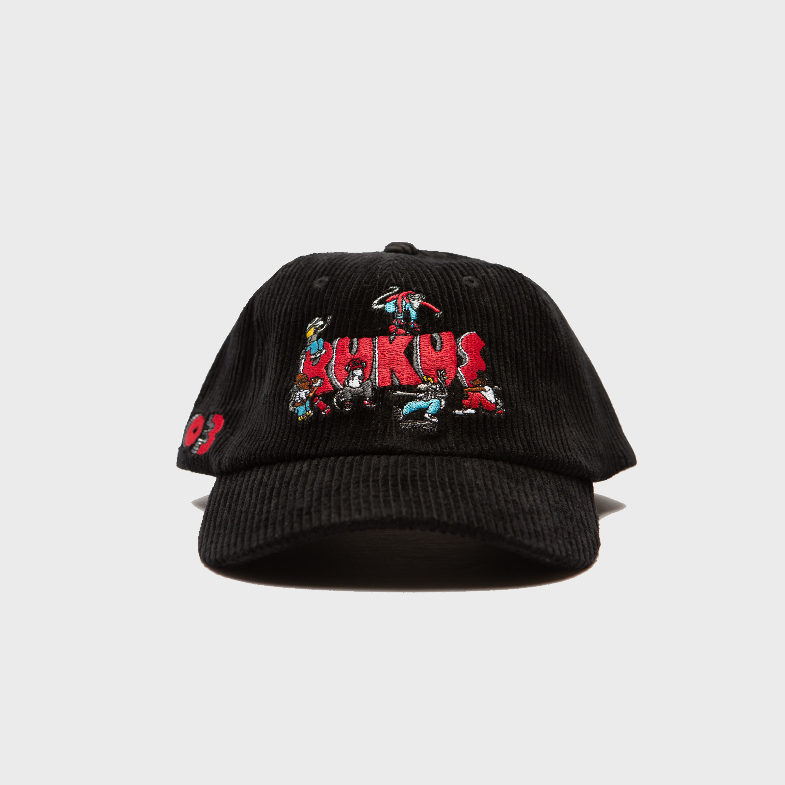 Rukus Corduroy Skate Rats Hat Black - RUKUS