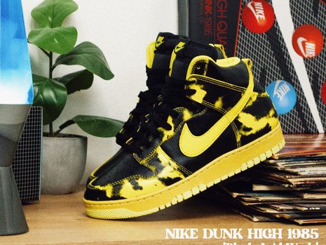 Nike Dunk High 1985 'Black Acid Wash'