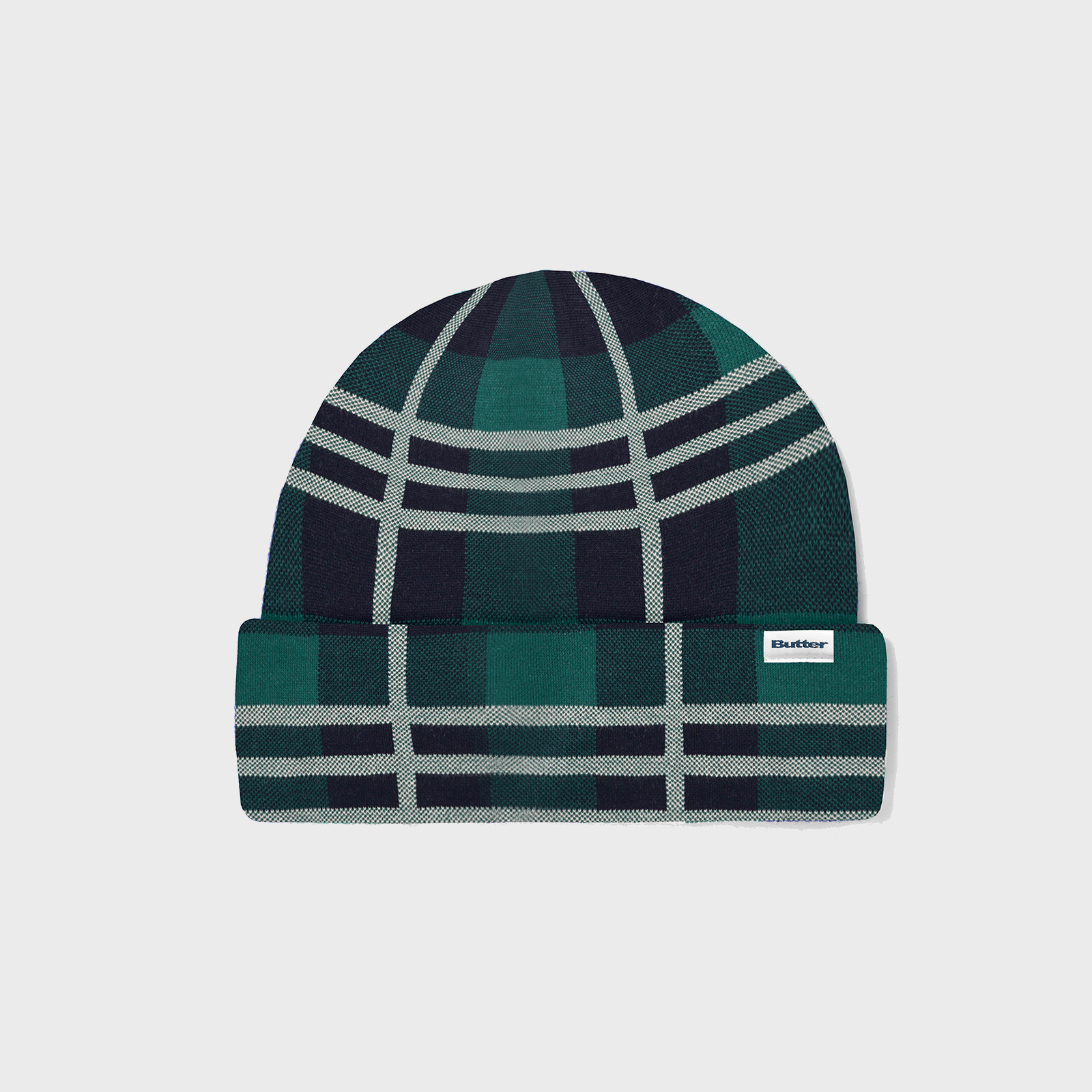 Butter Goods Plaid Beanie Brown/ Black 