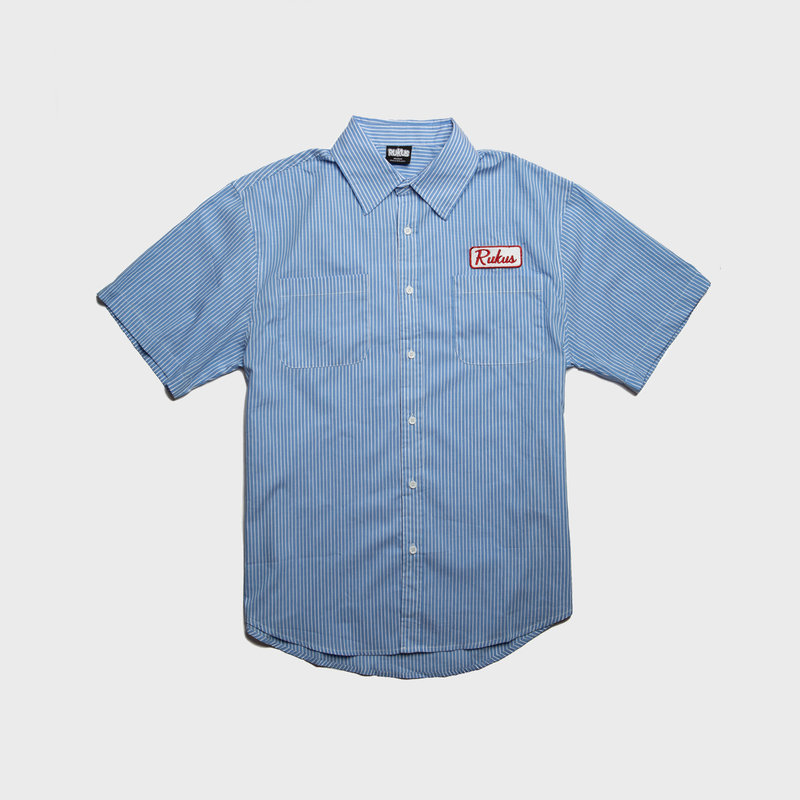 Rukus Rukus Work-Shirt Blue Pinstripe
