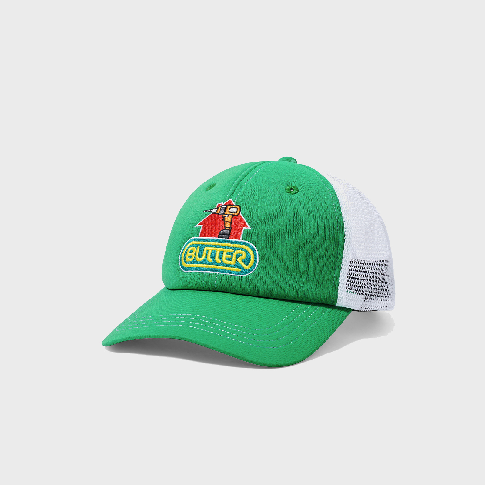 Butter Goods Drill Trucker Hat kelly green RUKUS