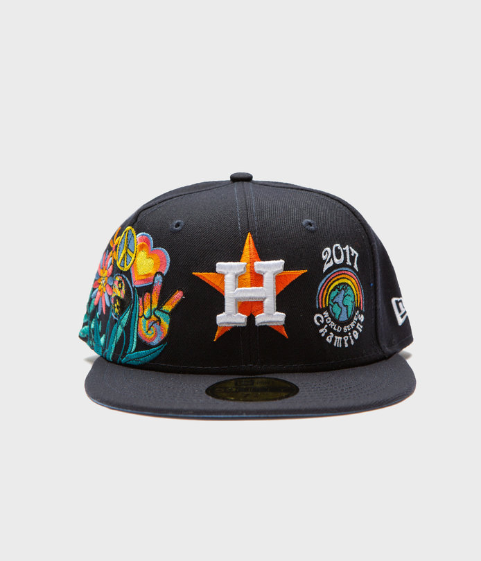 New Era Hat 5950 Houston Astros Fitted Groovy 7 1/8