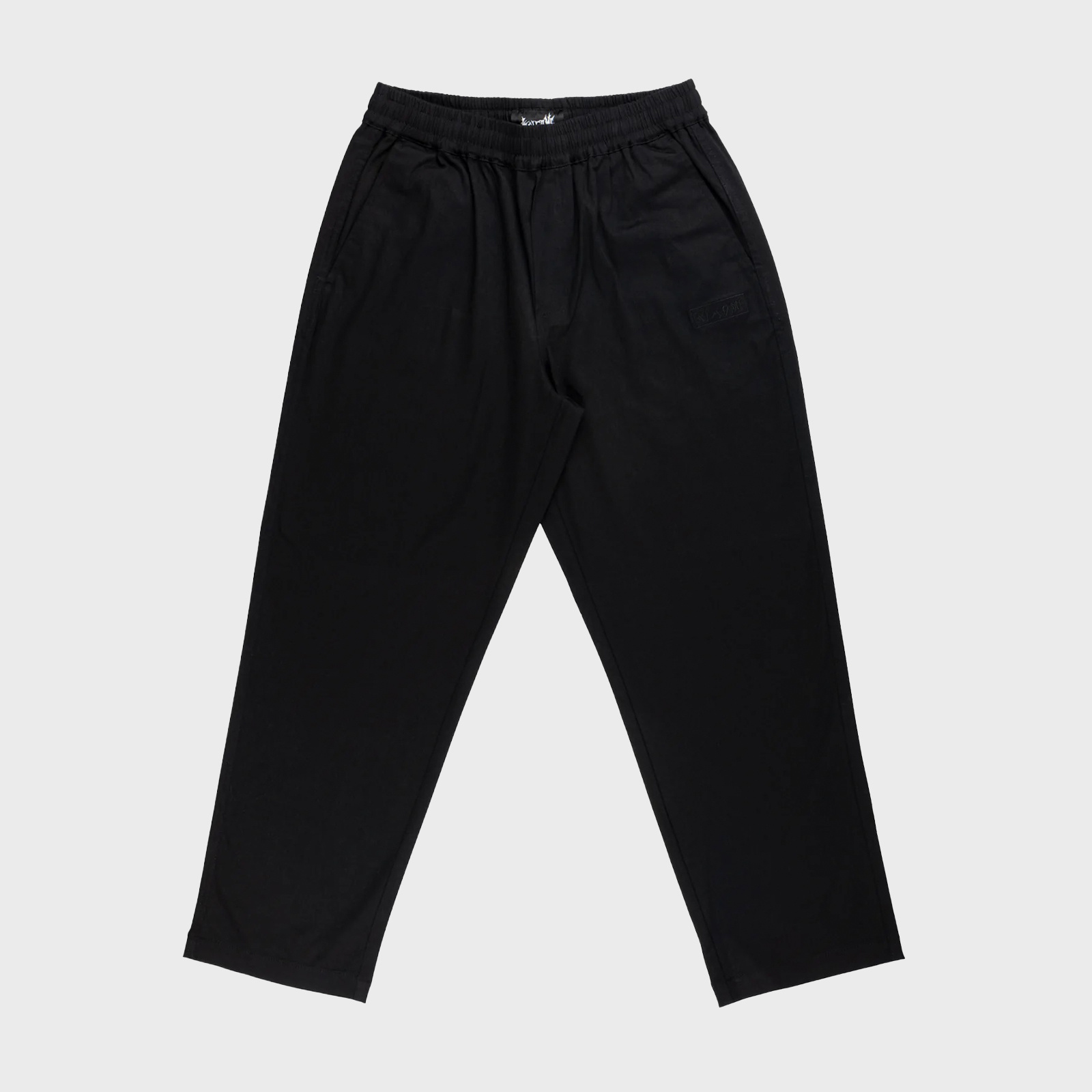 Welcome Principal Elastic Waist Twill Pant - Black - RUKUS