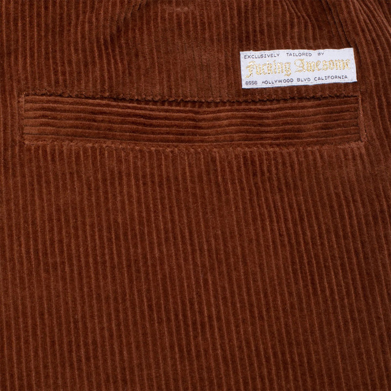 Fucking Awesome Scattered FA Corduroy Strapback Brown
