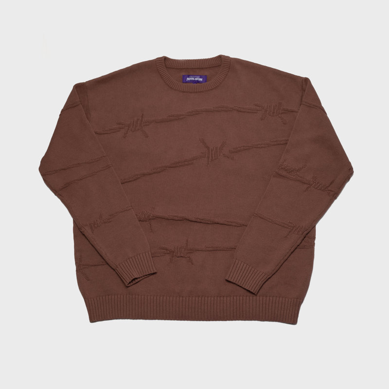 Fucking Awesome Fucking Awesome Barbed Wire Knit Sweater Mauve