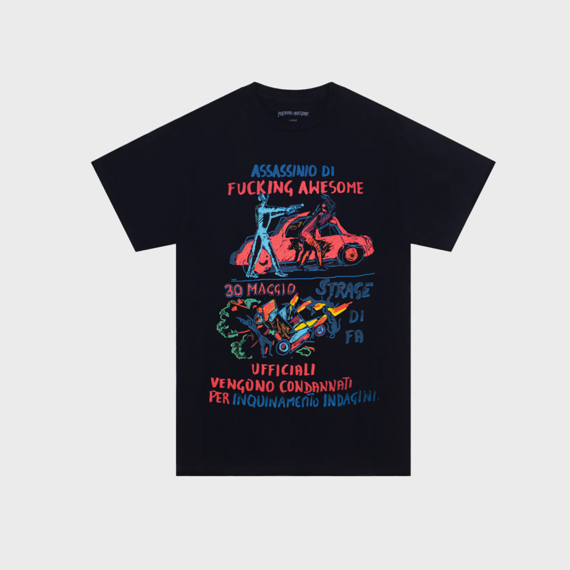 Fucking Awesome Car Explosion Tee Black