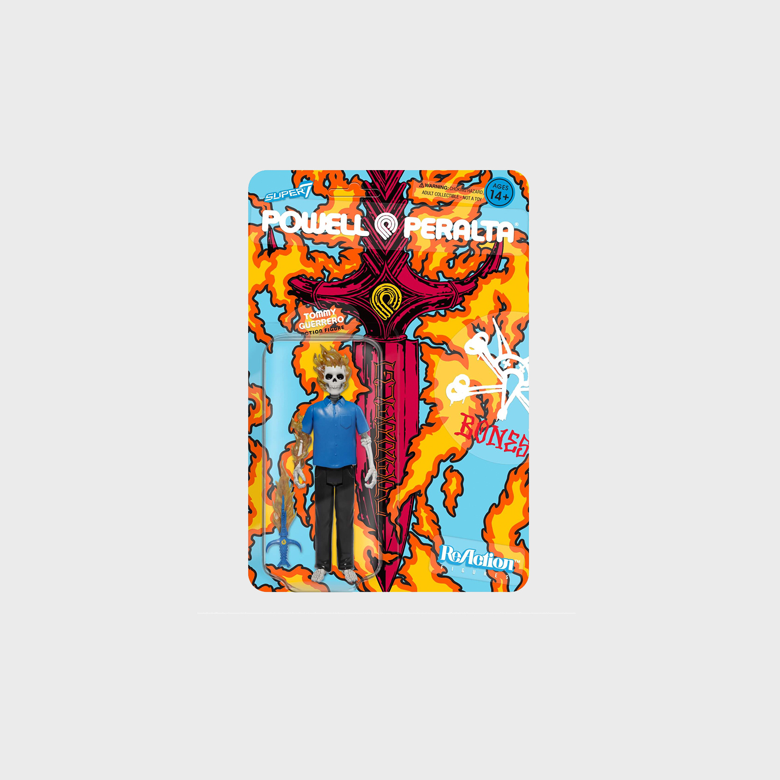 Super7 Tommy Guerrero Flaming Dagger ReAction Figure